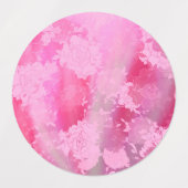 Japanese flowers pink patterns ラベル (デザイン1)