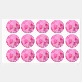 Japanese flowers pink patterns ラベル (シート)