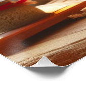 Japanese fluffy brown tabby cat ポスター (コーナー)