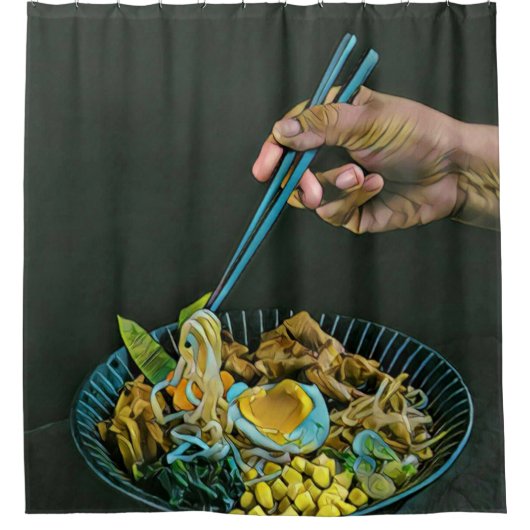Japanese Food Lovers シャワーカーテン (正面)