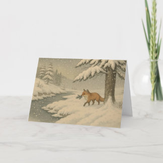 Japanese Fox - Christmas Card シーズンカード