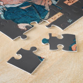 Japanese Frog Woodblock ukiyo-e anime hero ジグソーパズル (側面)