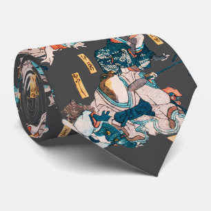 Japanese Frog Woodblock ukiyo-e anime hero ネクタイ