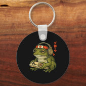 Japanese Gamer Frog Art Men Women Boys Funny Vinta キーホルダー (正面)