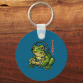 Japanese Gamer Frog Art Men Women Boys Funny Vinta キーホルダー (正面)