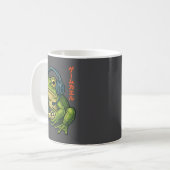 Japanese Gamer Frog Art Men Women Boys Funny Vinta コーヒーマグカップ (正面左)