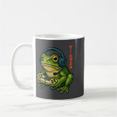 Japanese Gamer Frog Art Men Women Boys Funny Vinta コーヒーマグカップ (左)