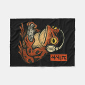 Japanese Gamer Frog Art Men Women Boys Funny Vinta フリースブランケット (正面(横))
