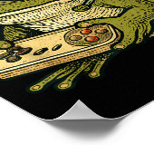 Japanese Gamer Frog Art Men Women Boys Funny Vinta ポスター (角)