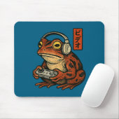 Japanese Gamer Frog Art Men Women Boys Funny Vinta マウスパッド (マウス)