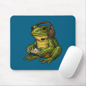 Japanese Gamer Frog Art Men Women Boys Funny Vinta マウスパッド (マウス)