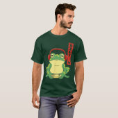 Japanese Gamer Frog Art Men Women Boys Funny Vinta Tシャツ (正面フル)