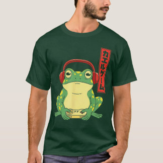 Japanese Gamer Frog Art Men Women Boys Funny Vinta Tシャツ