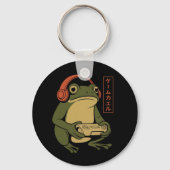 Japanese Gamer Frog Funny Vintage Gaming キーホルダー (正面)