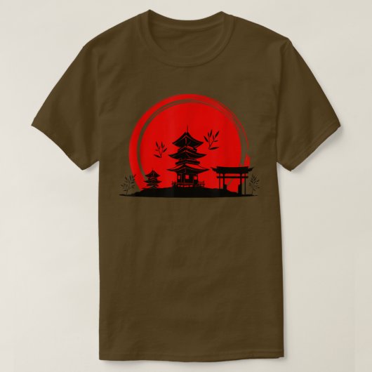 Japanese Garden Japanese Torii Japan Samurai 11 Tシャツ (デザイン正面)