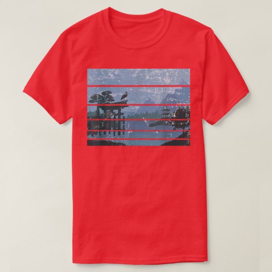 Japanese Garden Japanese Torii Japan Samurai 4 Tシャツ (デザイン正面)