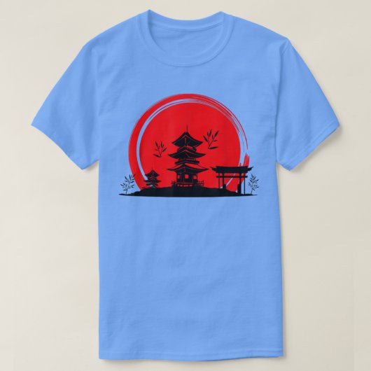 Japanese Garden Japanese Torii Japan Samurai  Tシャツ (デザイン正面)