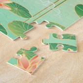 Japanese Garden Koi Pond and Waterlilies Art ジグソーパズル (側面)