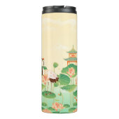 Japanese Garden Koi Pond and Waterlilies Art タンブラー (裏面)