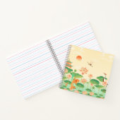 Japanese Garden Koi Pond and Waterlilies Art ノートブック (内部)