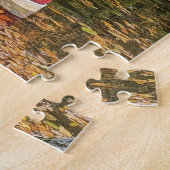 Japanese Garden Pond Red Torii Gate ジグソーパズル (側面)