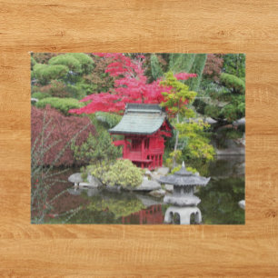 Japanese Garden Pond Scene ジグソーパズル
