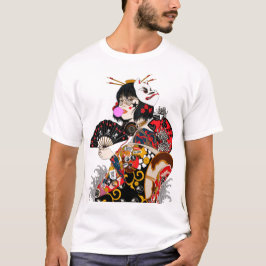 Japanese Geisha Cool Girl Urban Style  Tシャツ