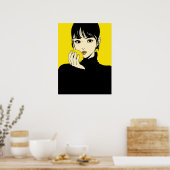 Japanese girl lemon  ポスター (キッチン)
