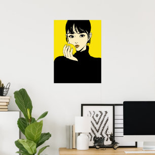 Japanese girl lemon ポスター