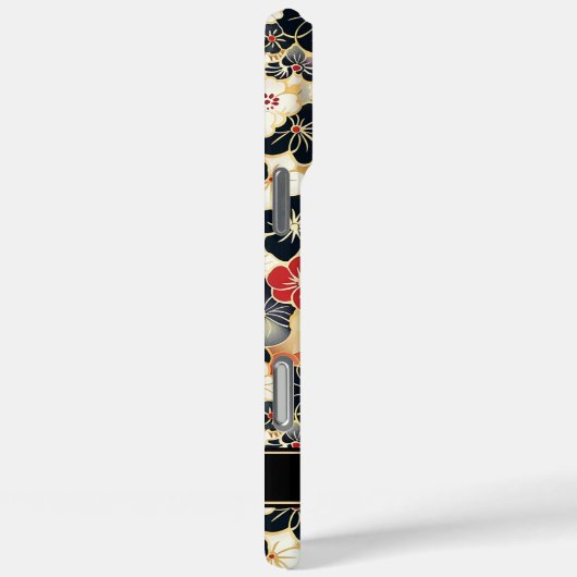 Japanese Gold Floral Pattern Monogrammed Case-Mate iPhoneケース (裏面 / 右)