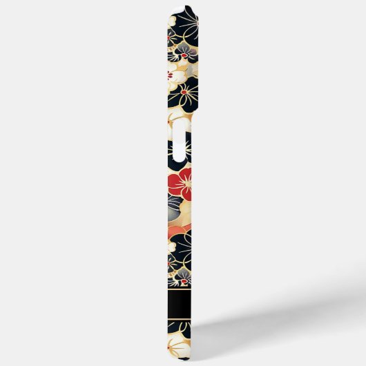 Japanese Gold Floral Pattern Monogrammed Case-Mate iPhoneケース (裏面 / 右)