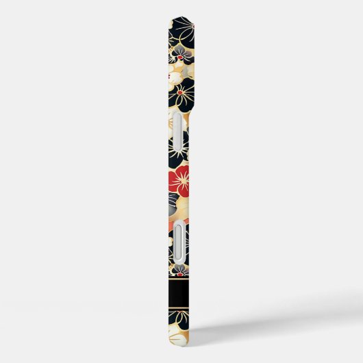 Japanese Gold Floral Pattern Monogrammed Case-Mate iPhoneケース (裏面 / 右)
