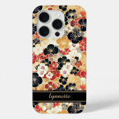 Japanese Gold Floral Pattern Monogrammed Case-Mate iPhoneケース (裏面)