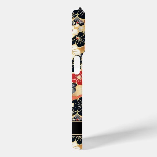 Japanese Gold Floral Pattern Monogrammed Case-Mate iPhoneケース (裏面 / 右)