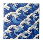Japanese Great Wave Pattern Ocean タイル (正面)