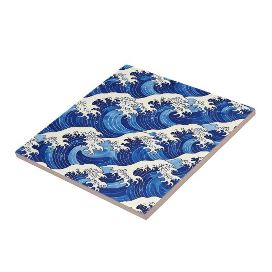 Japanese Great Wave Pattern Ocean タイル (側面)