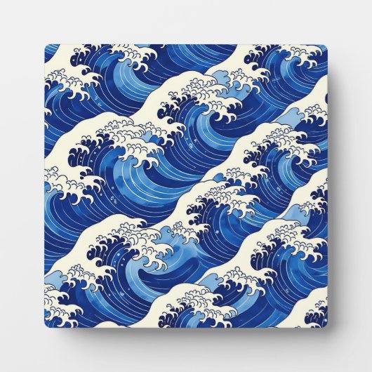 Japanese Great Wave Pattern Ocean  フォトプラーク (正面)