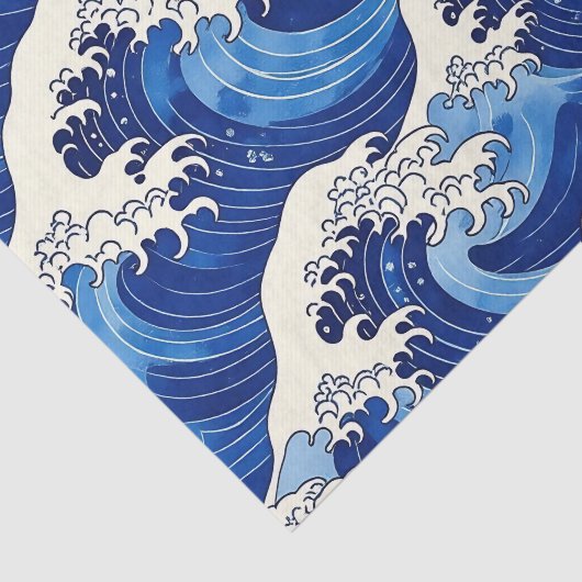Japanese Great Wave Pattern Ocean  薄葉紙 (詳細)