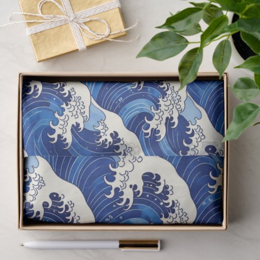 Japanese Great Wave Pattern Ocean  薄葉紙 (ギフト)