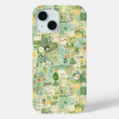 Japanese Green Anime Moodboard kawaii cartoon gift Case-Mate iPhoneケース (裏面)