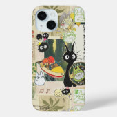 Japanese Green Anime Moodboard kawaii cartoon gift Case-Mate iPhoneケース (裏面)