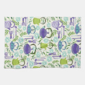 Japanese Green Teapot Design キッチンタオル (横)