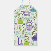 Japanese Green Teapot Design ギフトタグ (裏面)