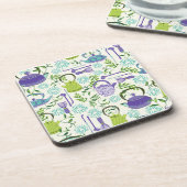 Japanese Green Teapot Design コースター (左側)