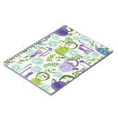 Japanese Green Teapot Design ノートブック (左側)