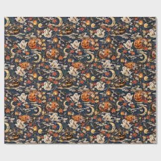 Japanese Halloween Ghost Pumpkin Wrapping Paper ラッピングペーパー