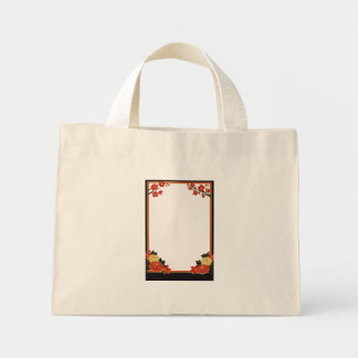 Japanese Hanafuda Tote – Minimal Retro Floral Desi ミニトートバッグ