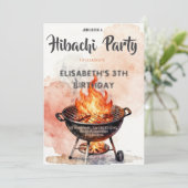 Japanese Hibachi Dinner Party Birthday Invitation 招待状 (スタンド正面)