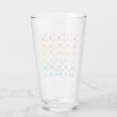Japanese Hiragana design rainbow beer glass タンブラーグラス (裏面)