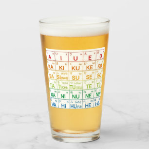 Japanese Hiragana design rainbow beer glass タンブラーグラス